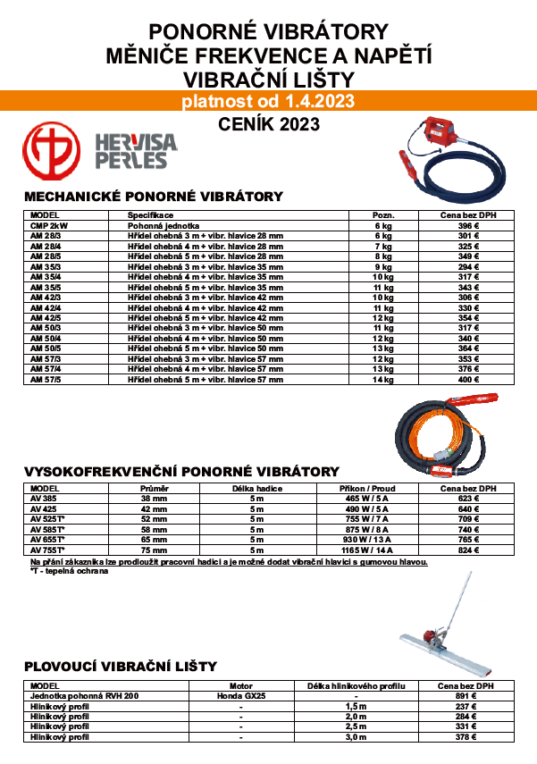 Enar - cenník 2023